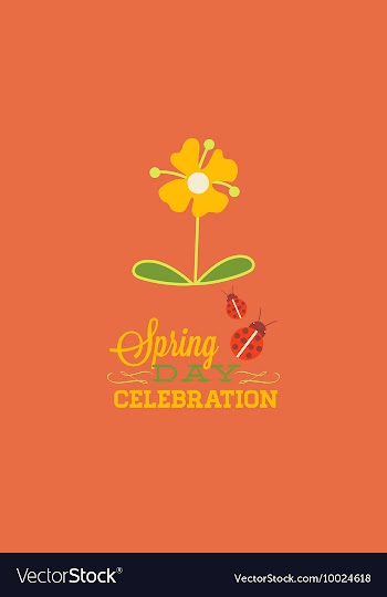 With lady bug and vector image