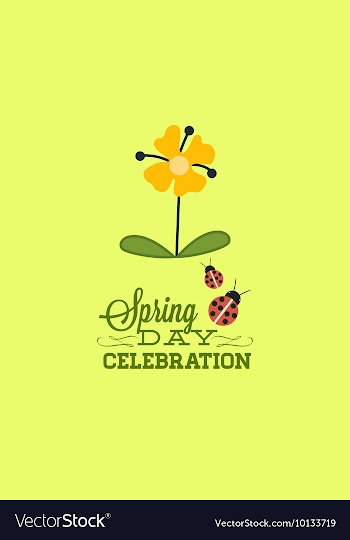 With lady bug and vector image