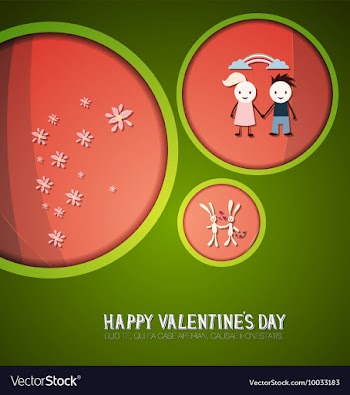 With love and bunnies vector image