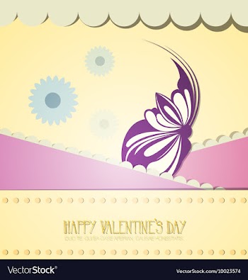 With love and butterfly vector image