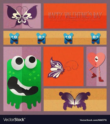 With love and butterfly vector image