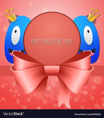 With love and cute monster vector image