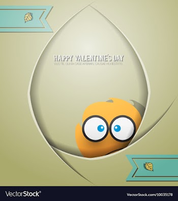 With love and cute monster vector image