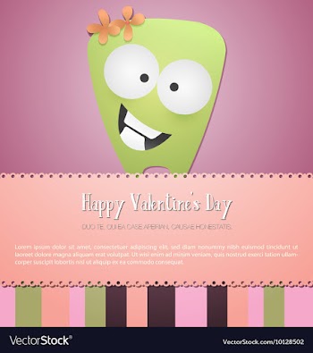 With love and cute monster vector image