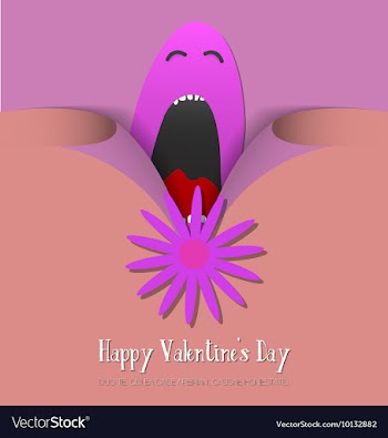 With love and cute monster vector image