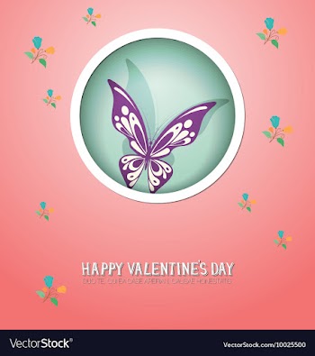 With love and flower vector image