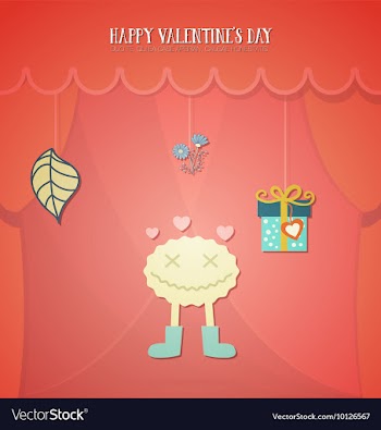 With love and flower vector image
