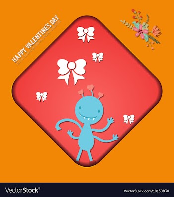 With love and flower vector image