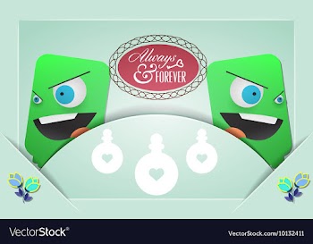 With love and flower vector image