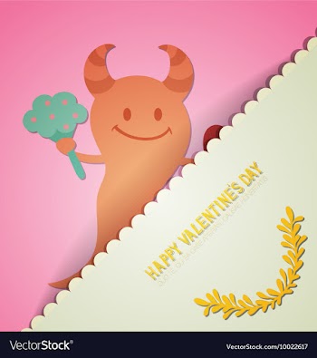With love and love monster vector image