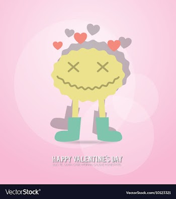 With love and love monster vector image
