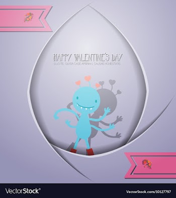 With love and love monster vector image