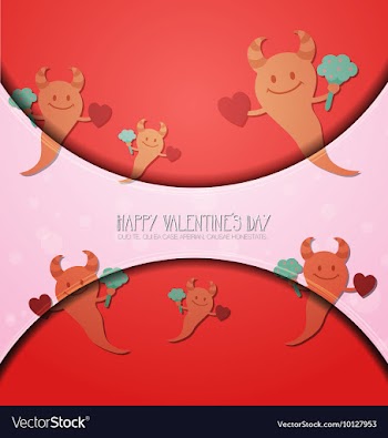 With love and love monster vector image