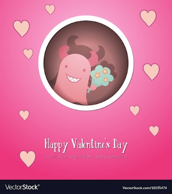 With love and love monster vector image