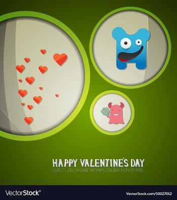 With love and love symbol vector image