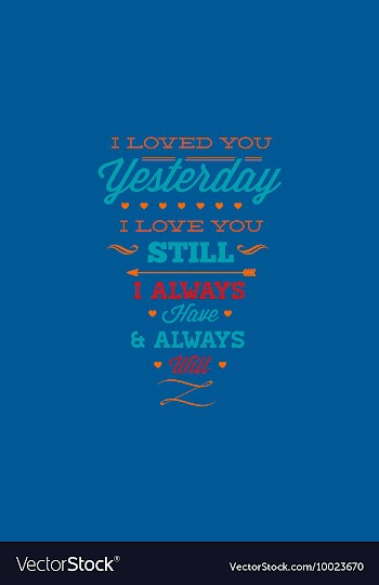 With love and vector image