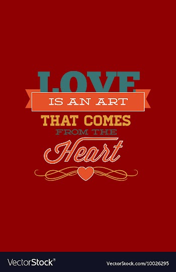 With love and vector image