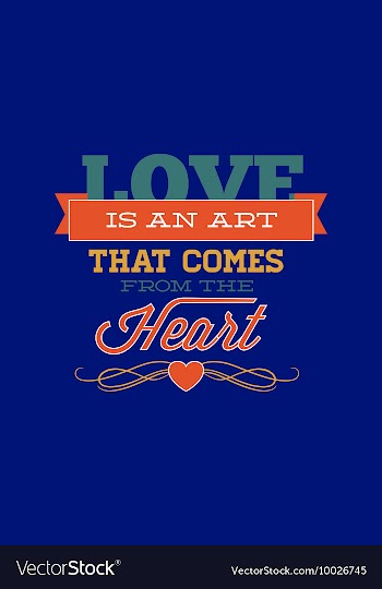 With love and vector image