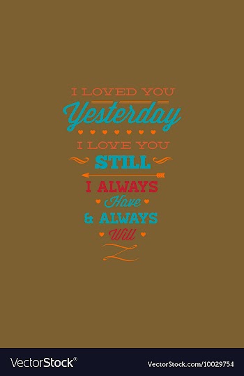 With love and vector image