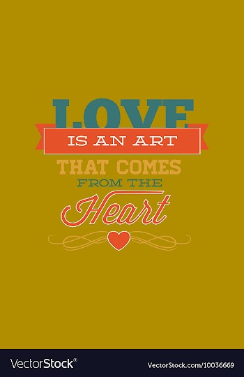 With love and vector image