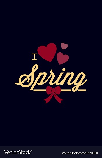 With love spring and vector image