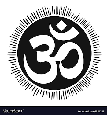 With mantra om lineart tattoo Royalty Free Vector Image