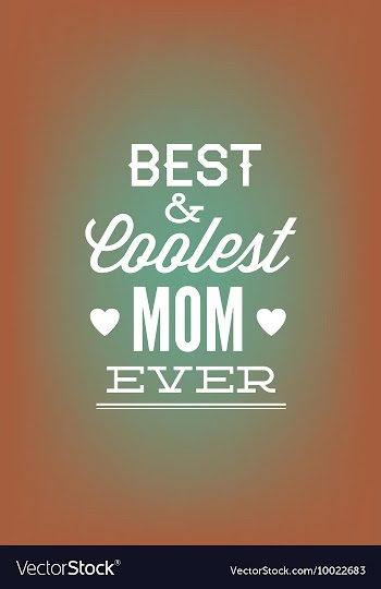 With mom and vector image