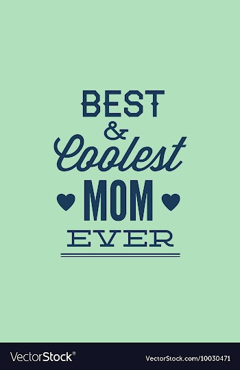 With mom and vector image