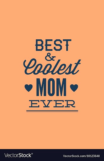 With mom and vector image