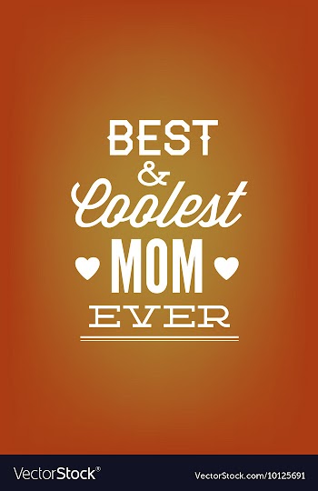 With mom and vector image