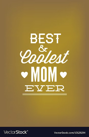 With mom and vector image