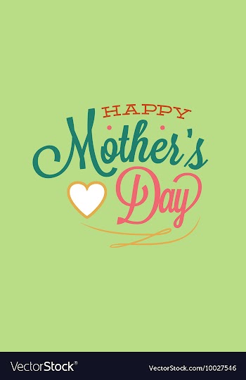 With mother and vector image