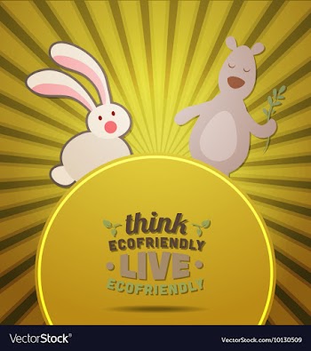 With nature and bunny vector image