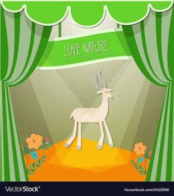 With nature and deer vector image