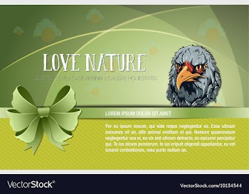 With nature and eagle vector image