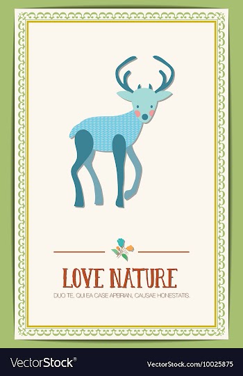 With nature and flower vector image