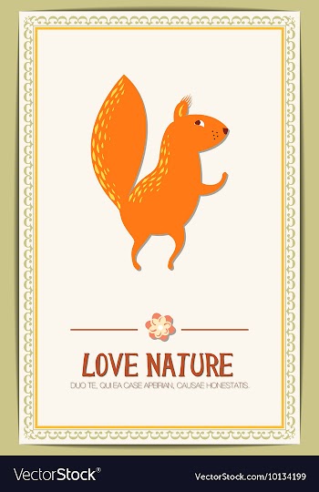 With nature and flower vector image