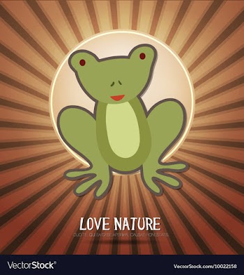With nature and frog vector image