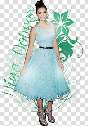 With Nina Dobrev Light green transparent background PNG clipart