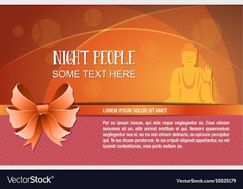 With people and buddha vector image