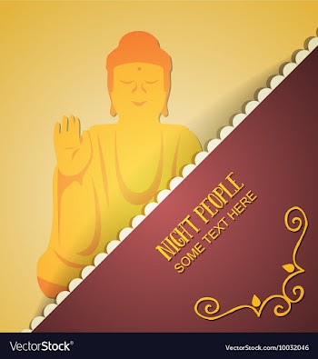 With people and buddha vector image