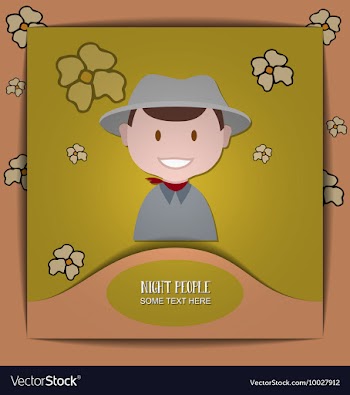 With people and flower vector image