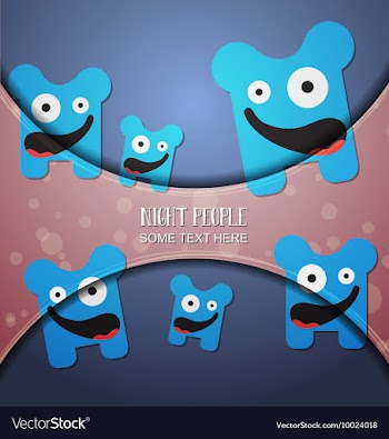 With people and monster vector image