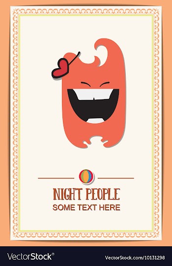 With people and monster vector image