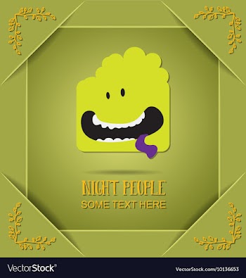 With people and monster vector image