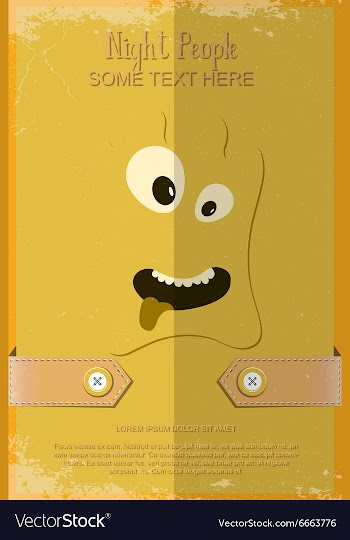 With people and monster vector image