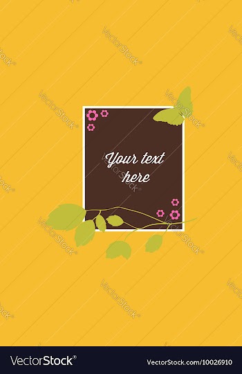 With photo butterfly branche and vector image