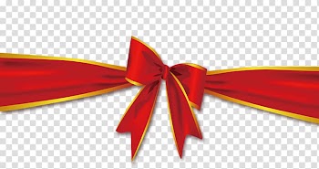 With Ribbon Red, Ribbon bow transparent background PNG clipart