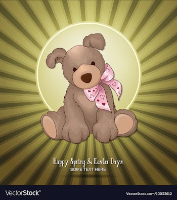 With spring and baby dog vector image