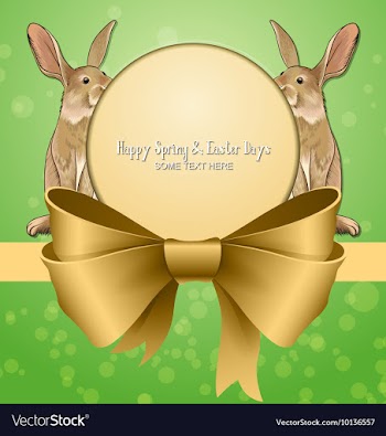 With spring and bunny vector image